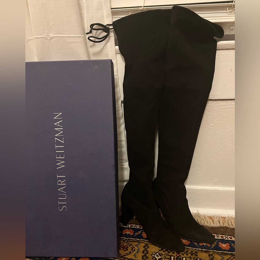 Beautiful suede thigh high Stuart Weitzman boots in excellent condition.